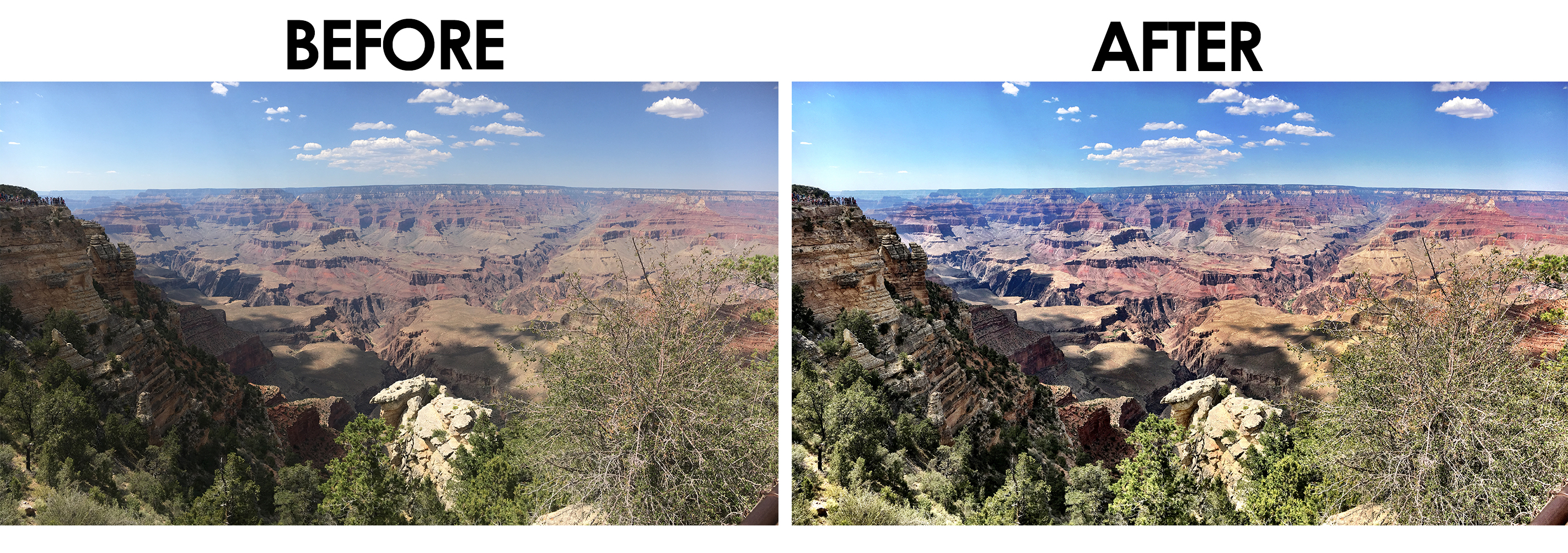 Grand Canyon Before and After - Camera+ Photo App