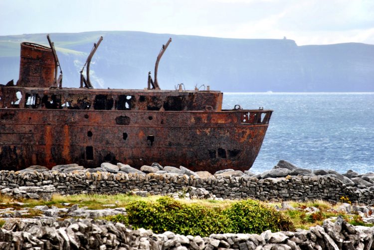 Plassy Shipwreck on Aran Islands, Ireland