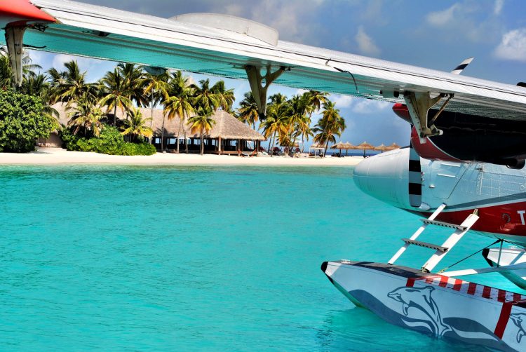 Seaplane to Veligandu Island Maldives