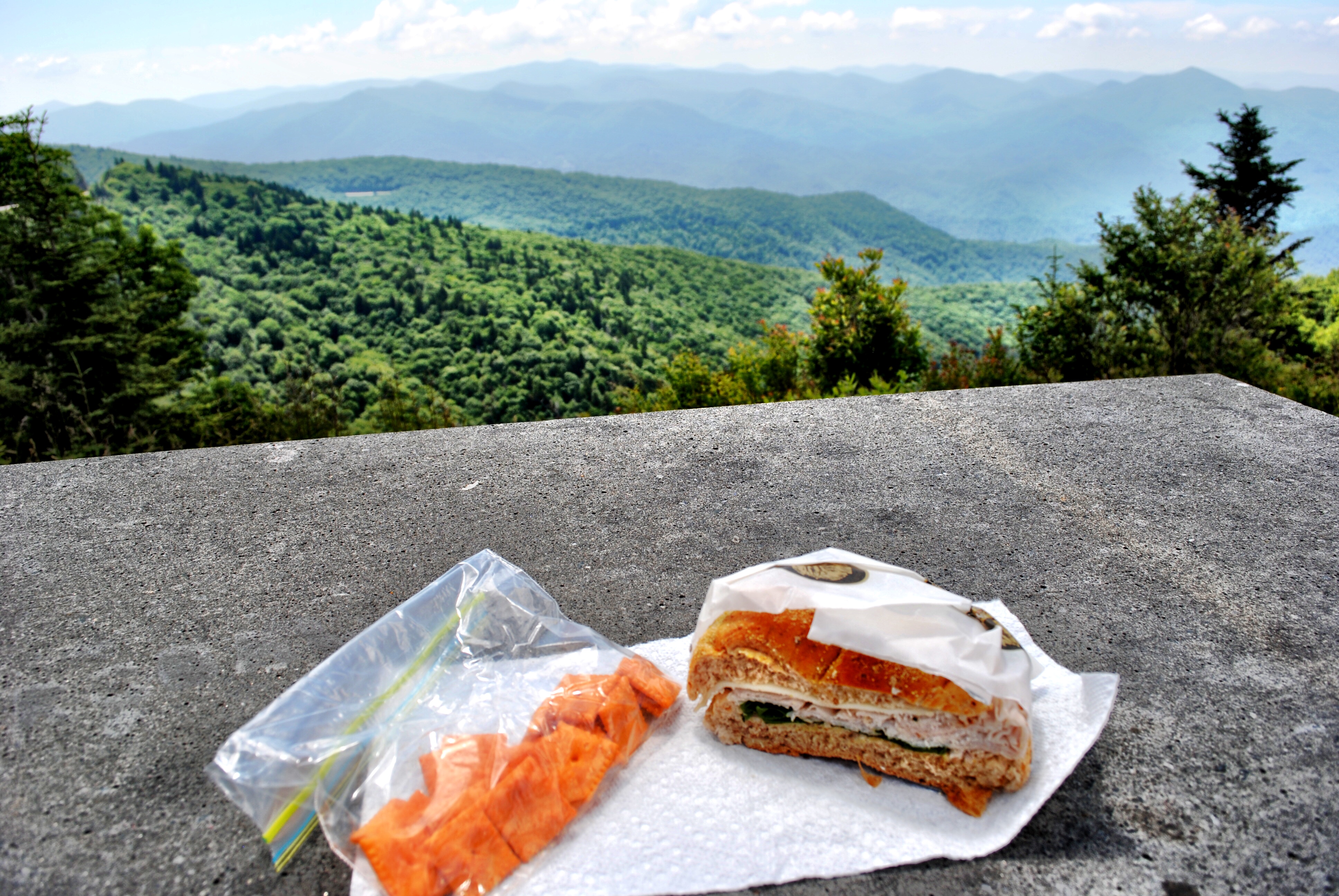 Lunch at Waterrock Knob in North Carolina