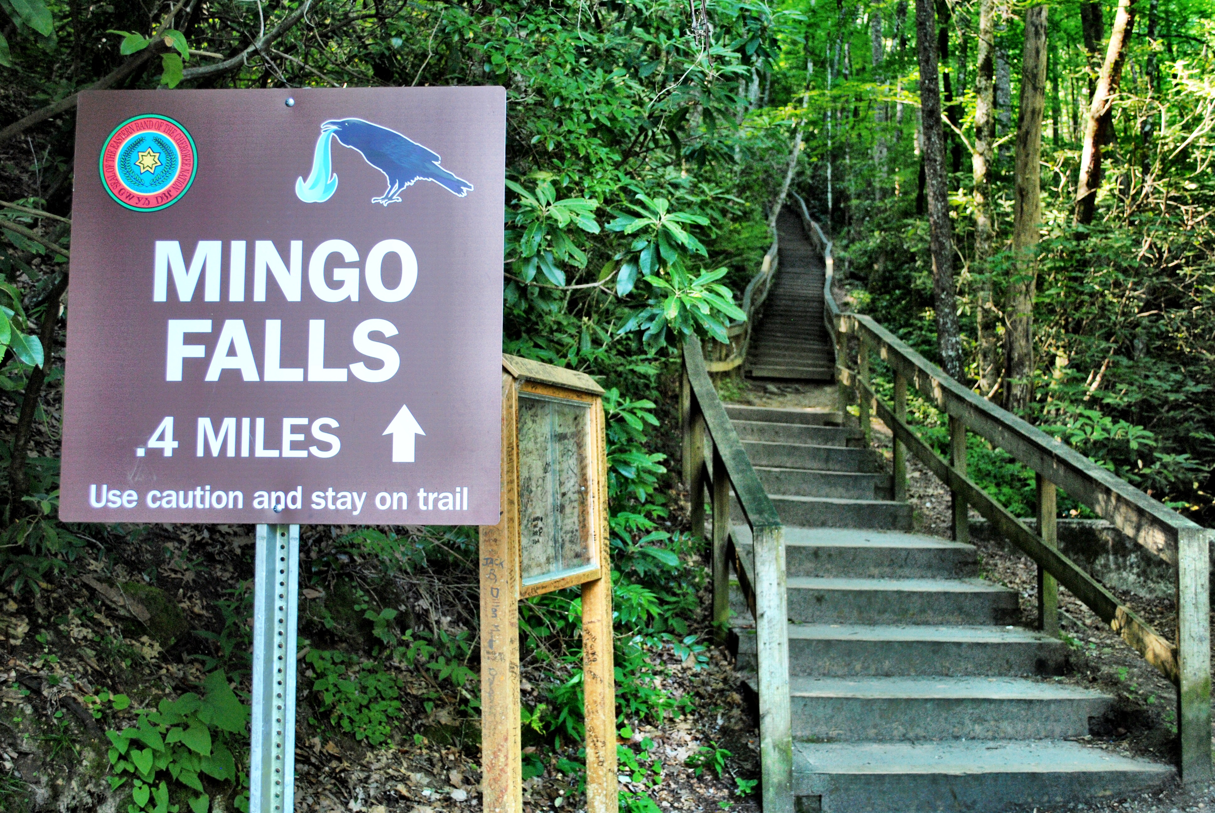 Mingo Falls in Cherokee North Carolina