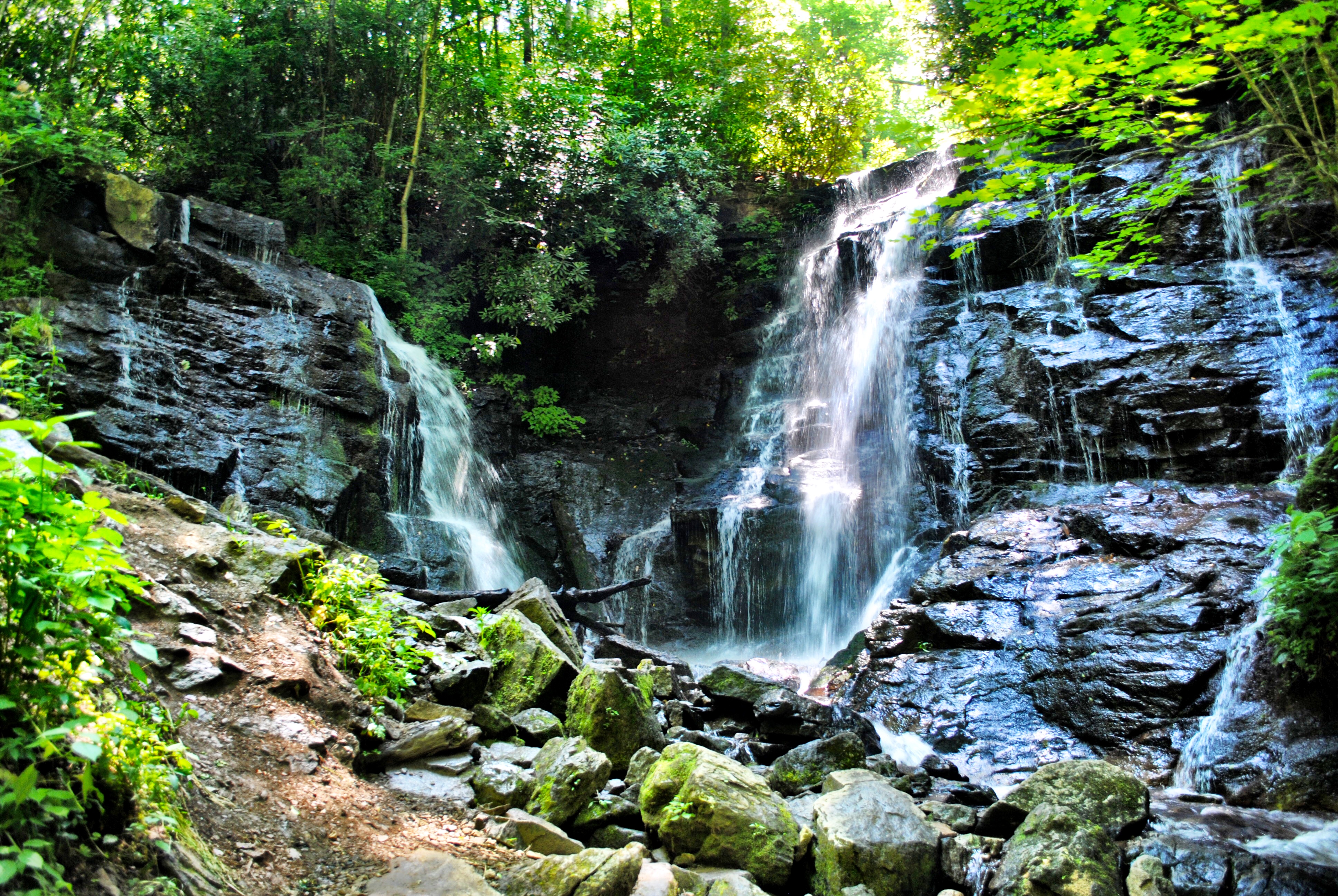 Soco Falls in Cherokee North Carolina