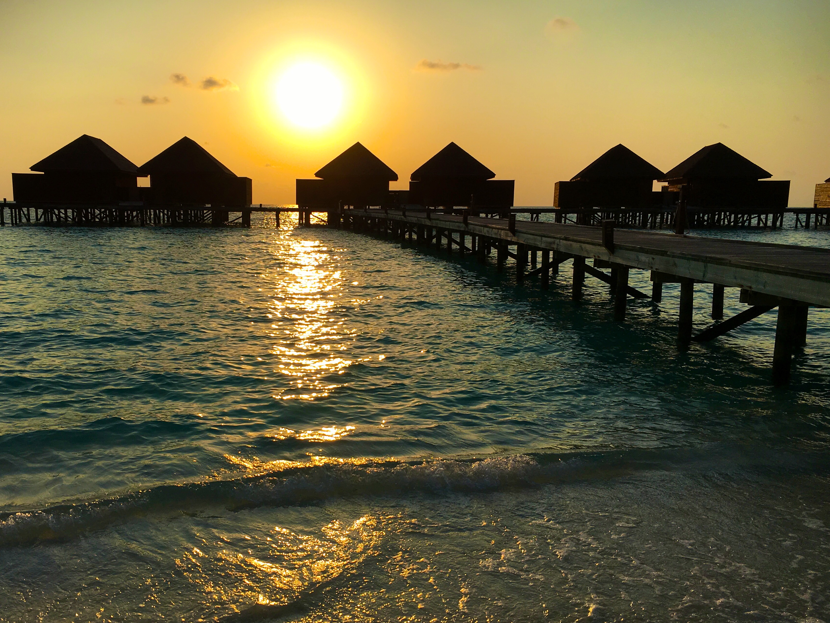 Veligandu Island at Sunset - Maldives - Overwater Bungalow