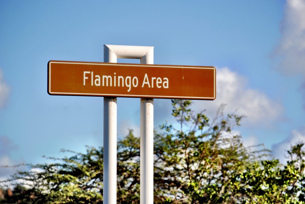 Curacao - Flamingo Area Sign