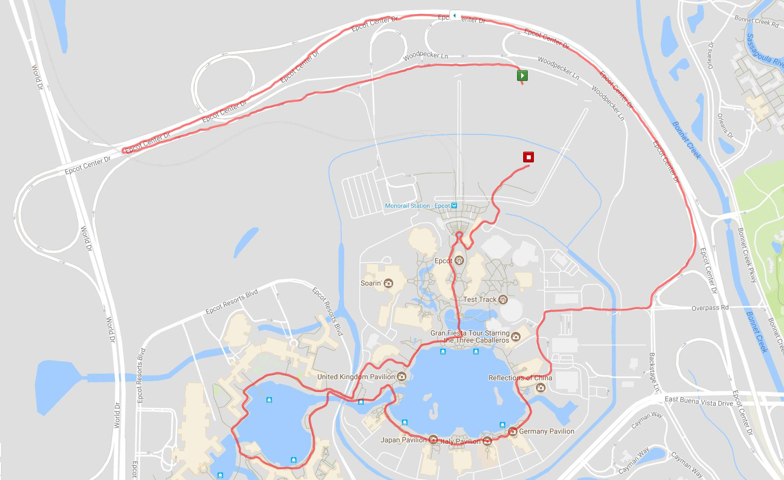 Disney Race Course Map - Enchanted 10K