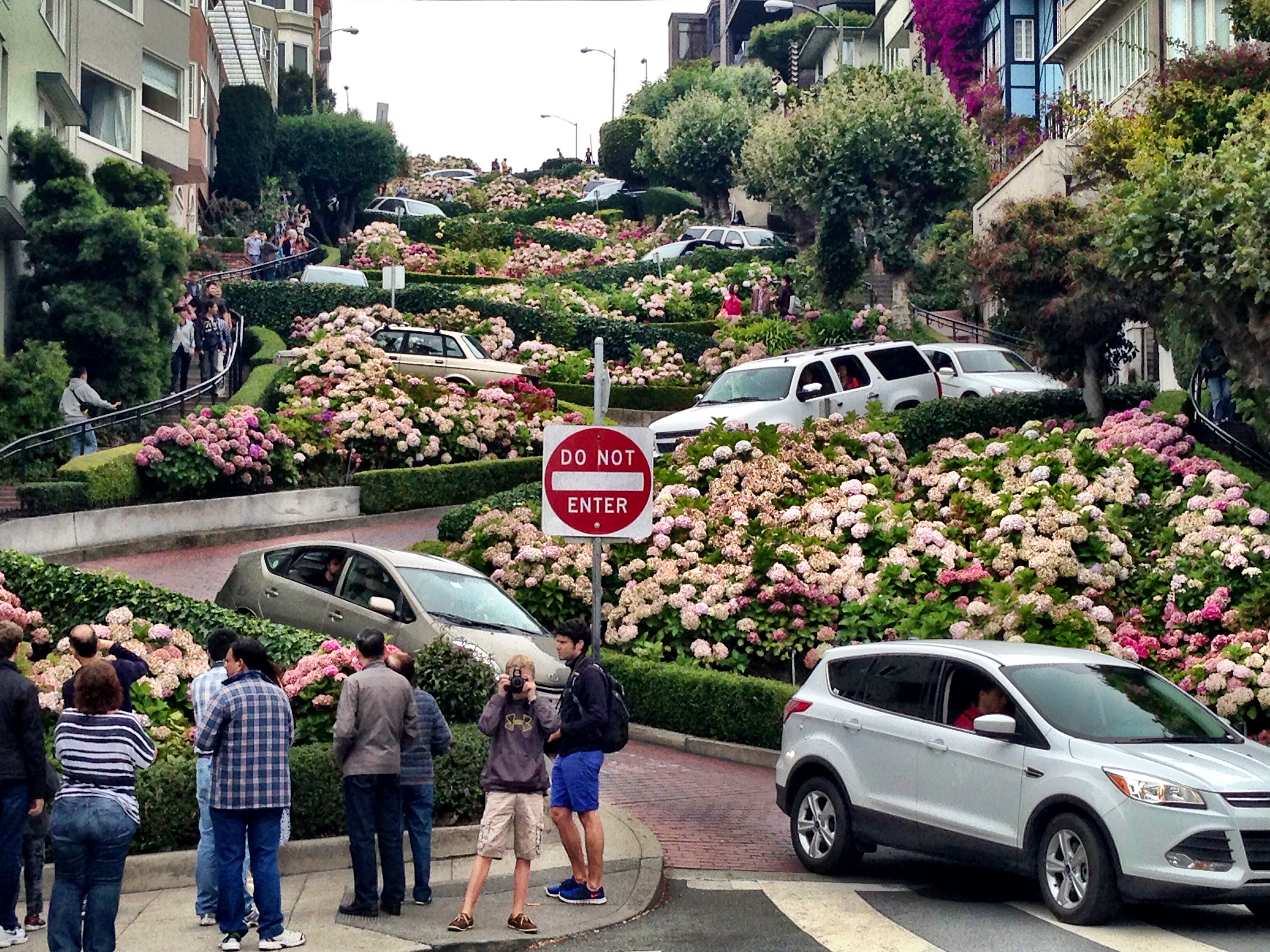 Visiting Lombard Street in San Francisco