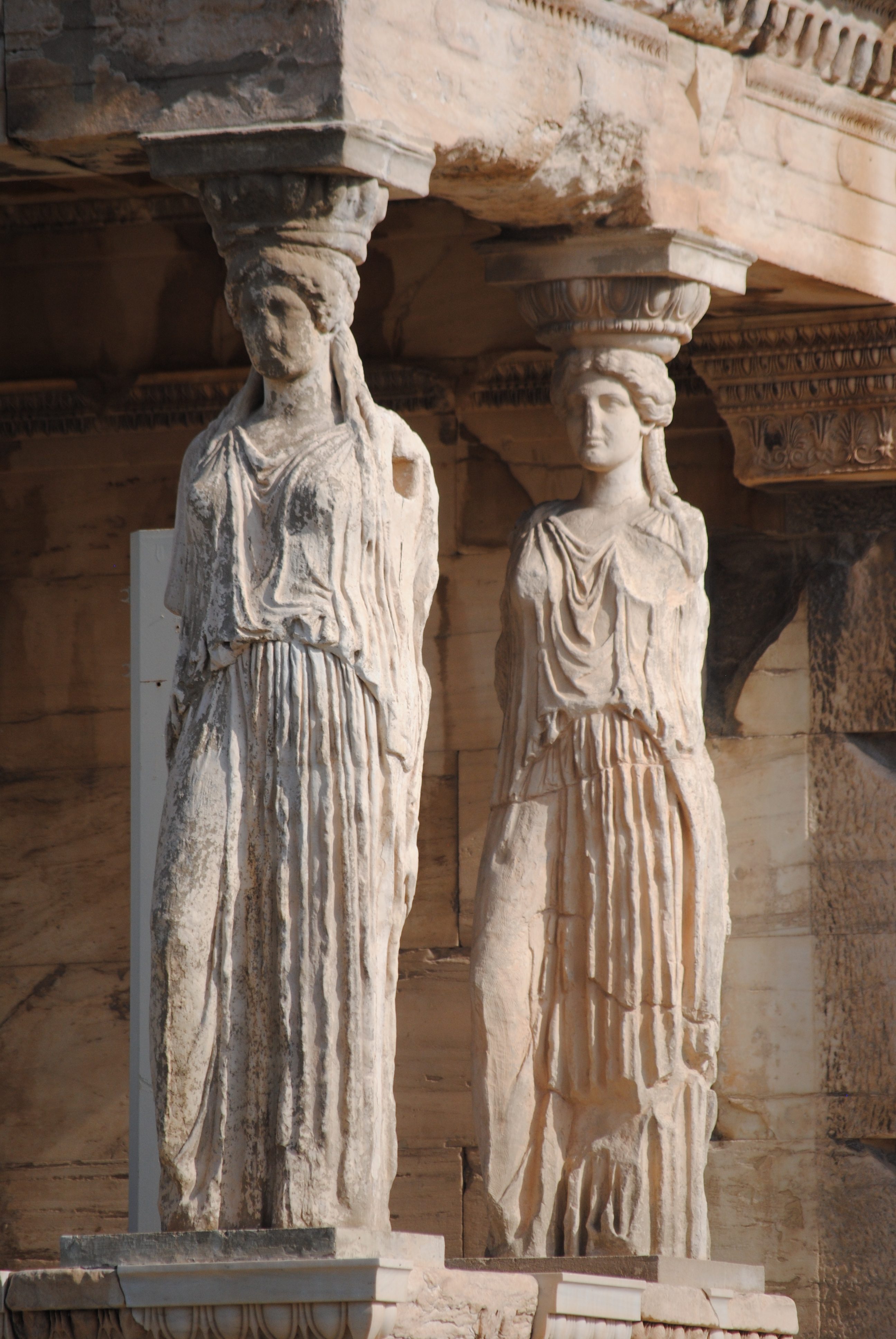 Erechtheion in Athens, Greece at the Acropolis