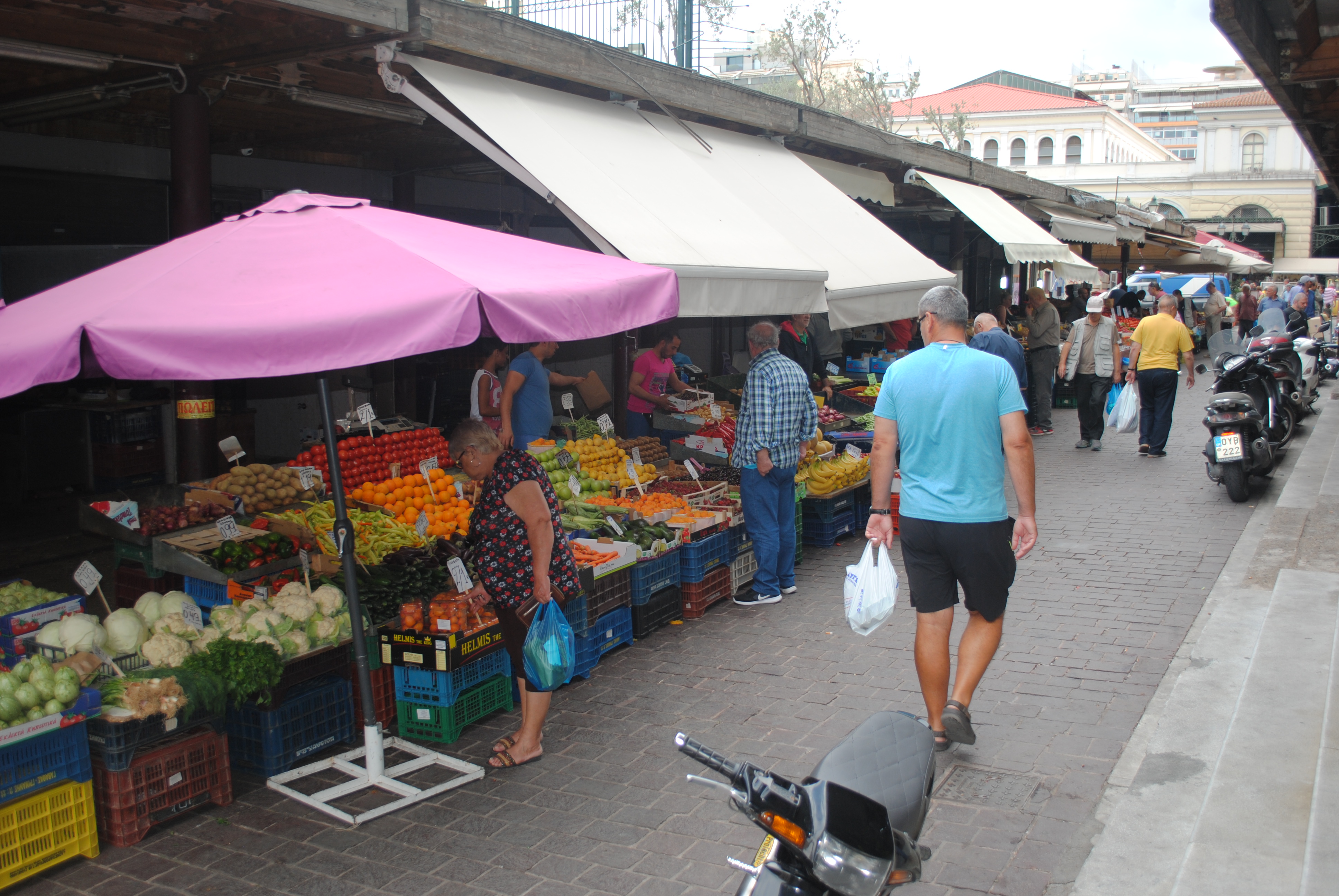 Browsing the street markets in Athens, Greece