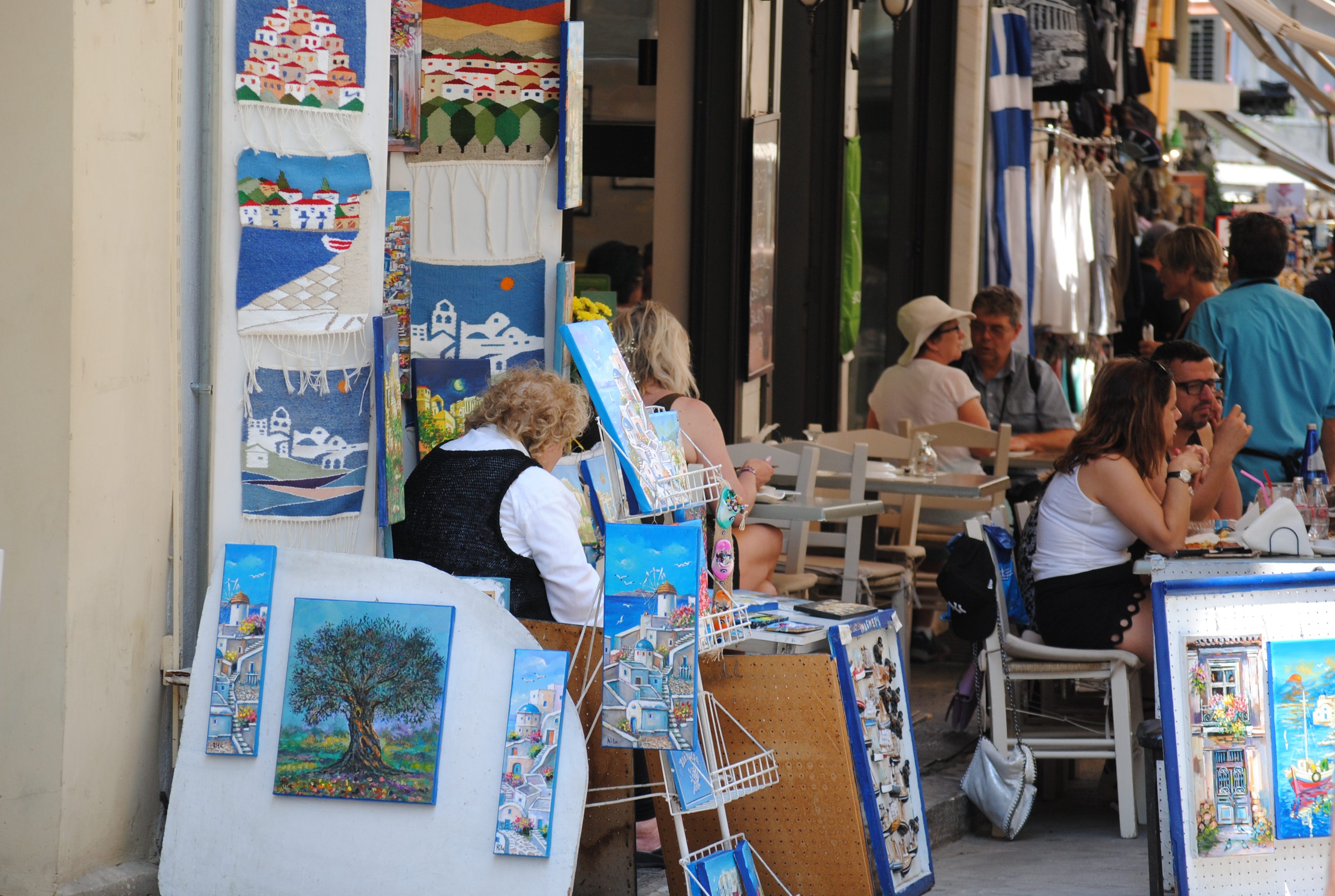 Go shopping in Plaka in Athens, Greece