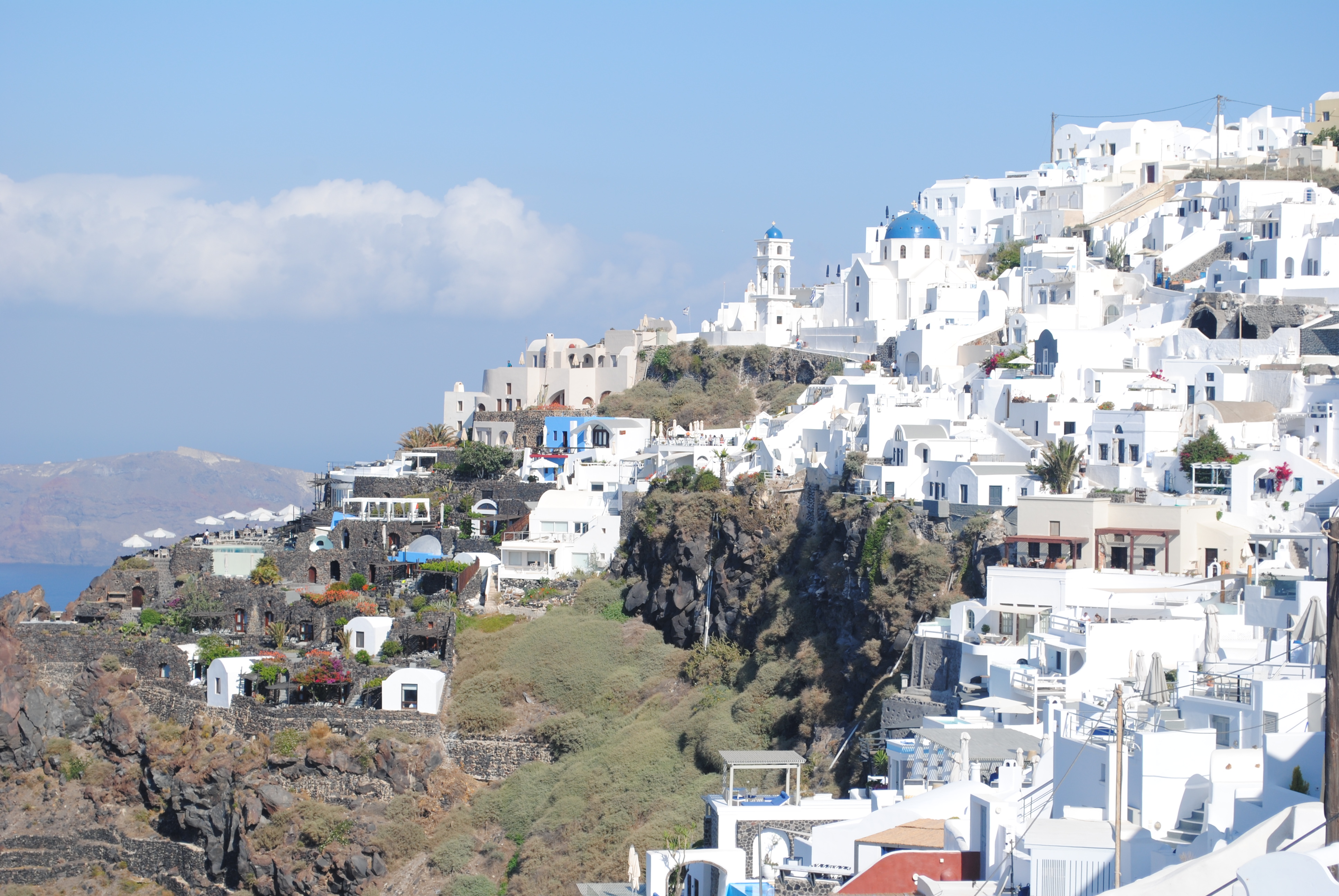 The View on a Hike from Fira to Oia