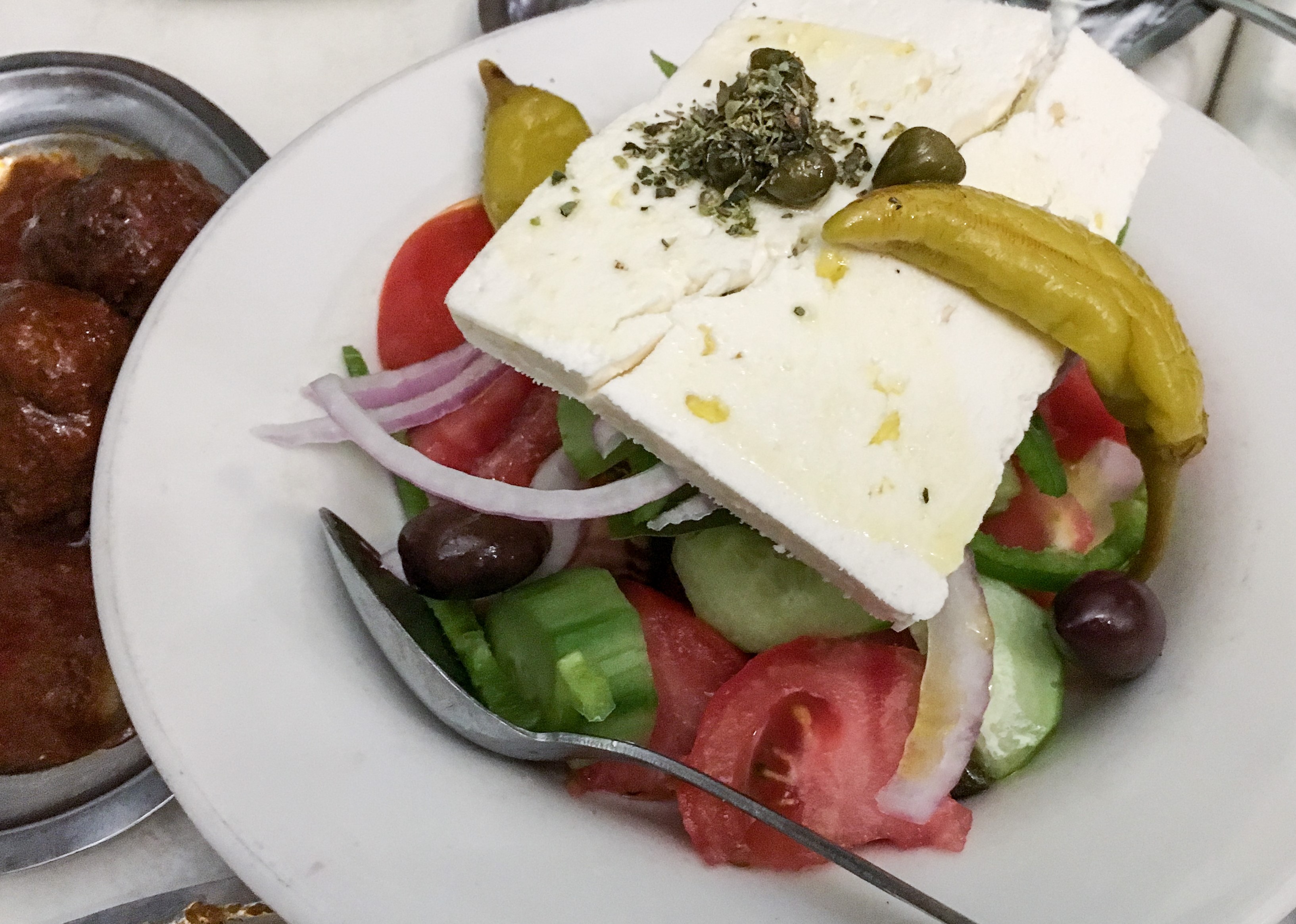 Greek salad in Athens