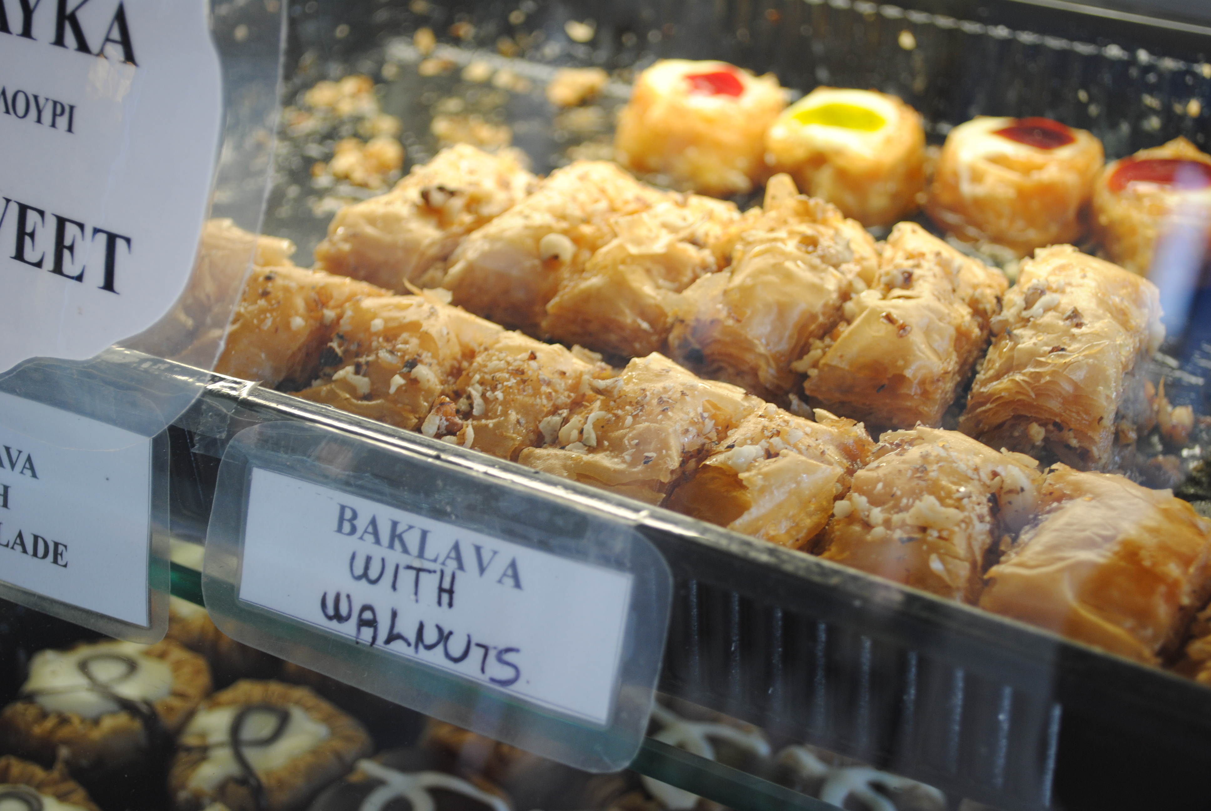 Baklava at a shop in Fira, Santorini