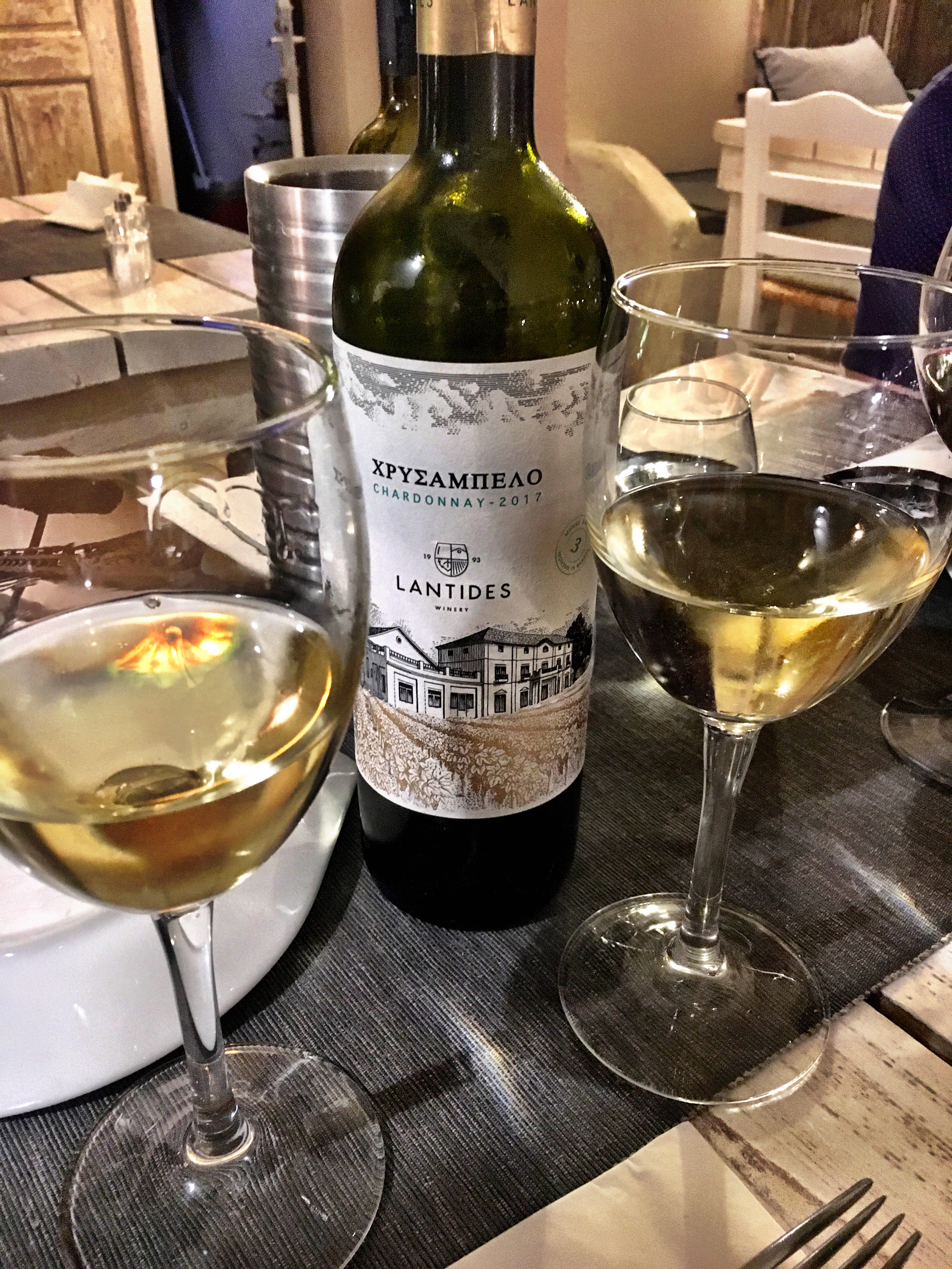 Greek Chardonnay at Argo in Santorini