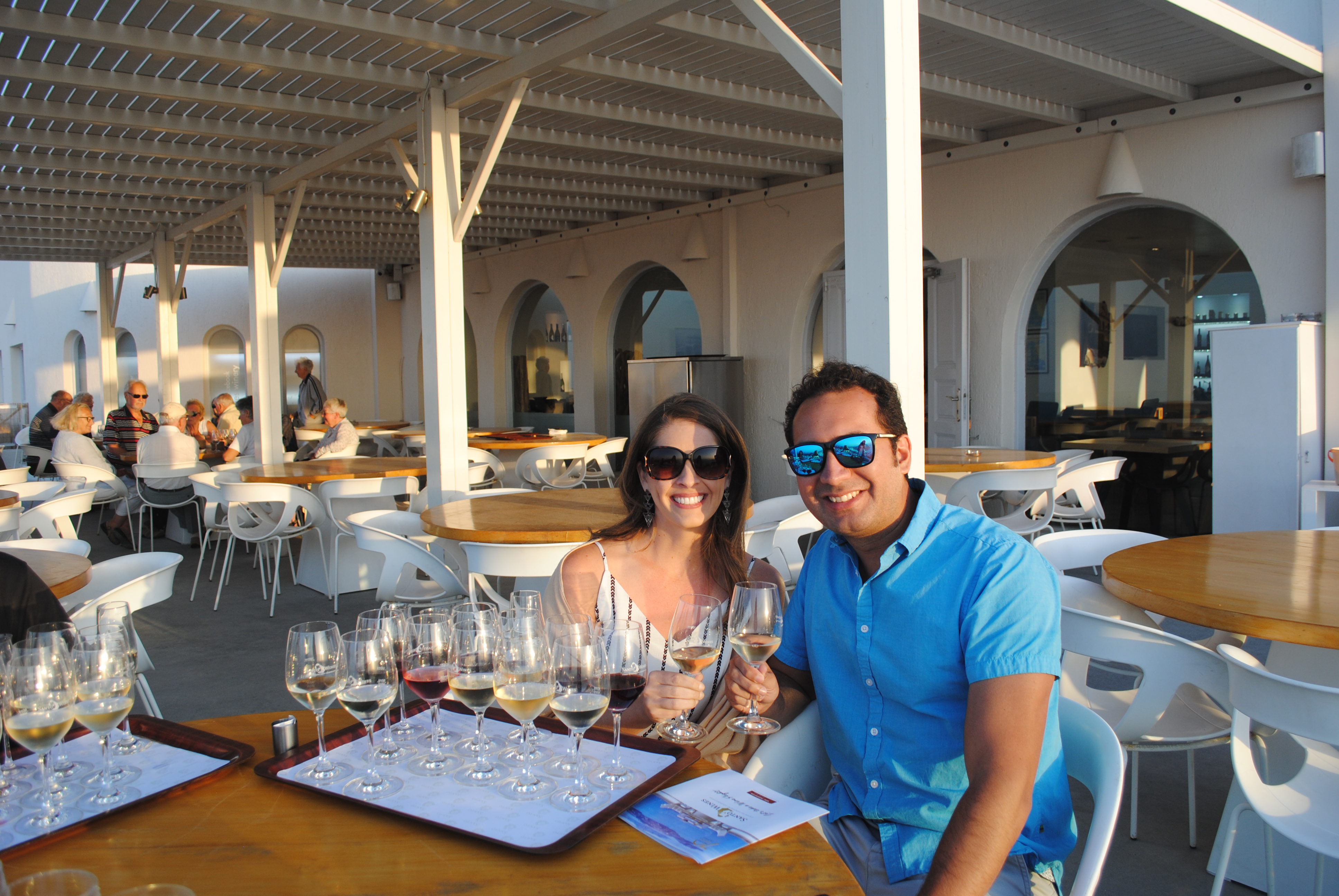 Wine tasting at SantoWines in Santorini