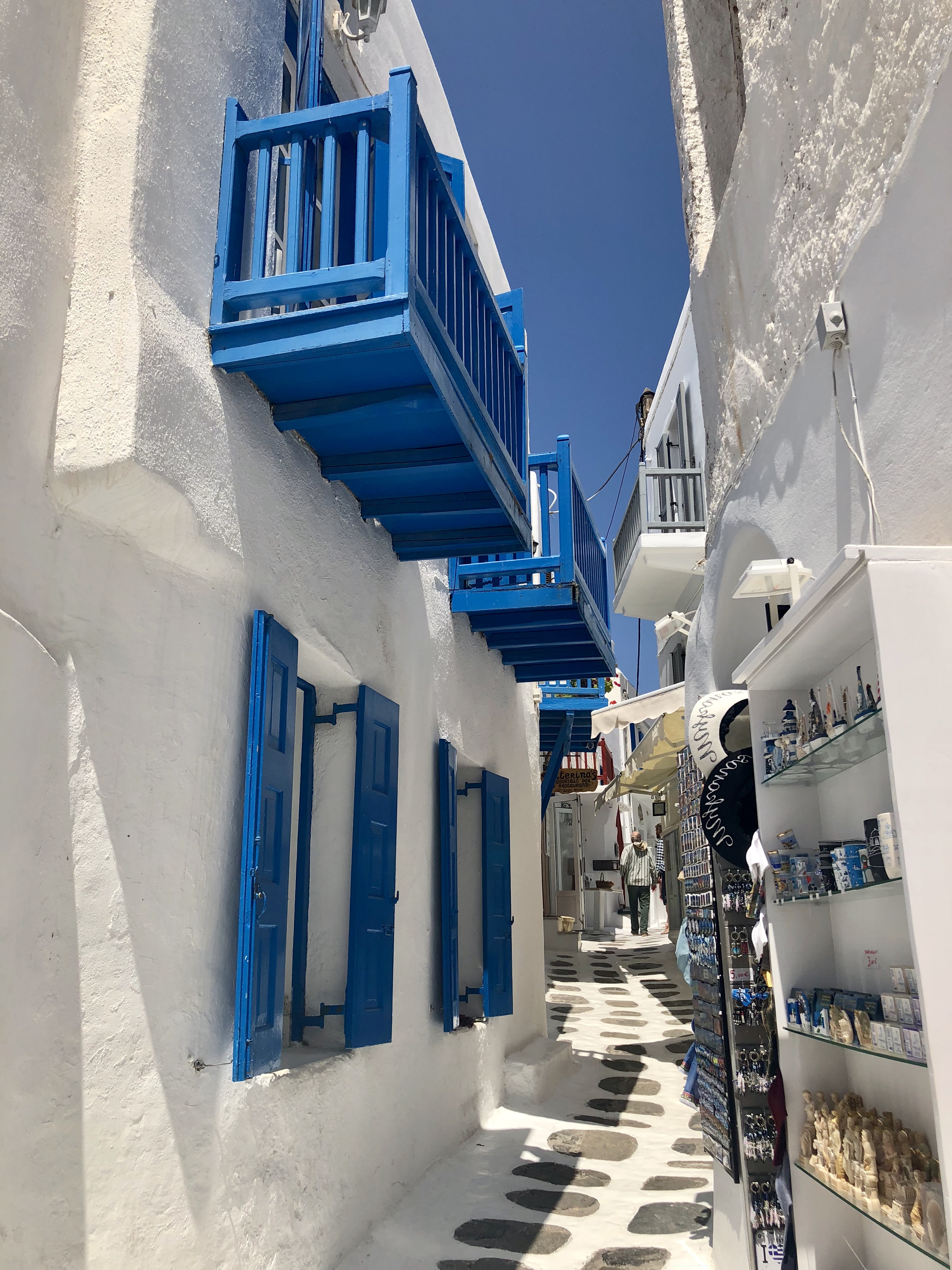 Wandering the streets of Little Venice, Mykonos