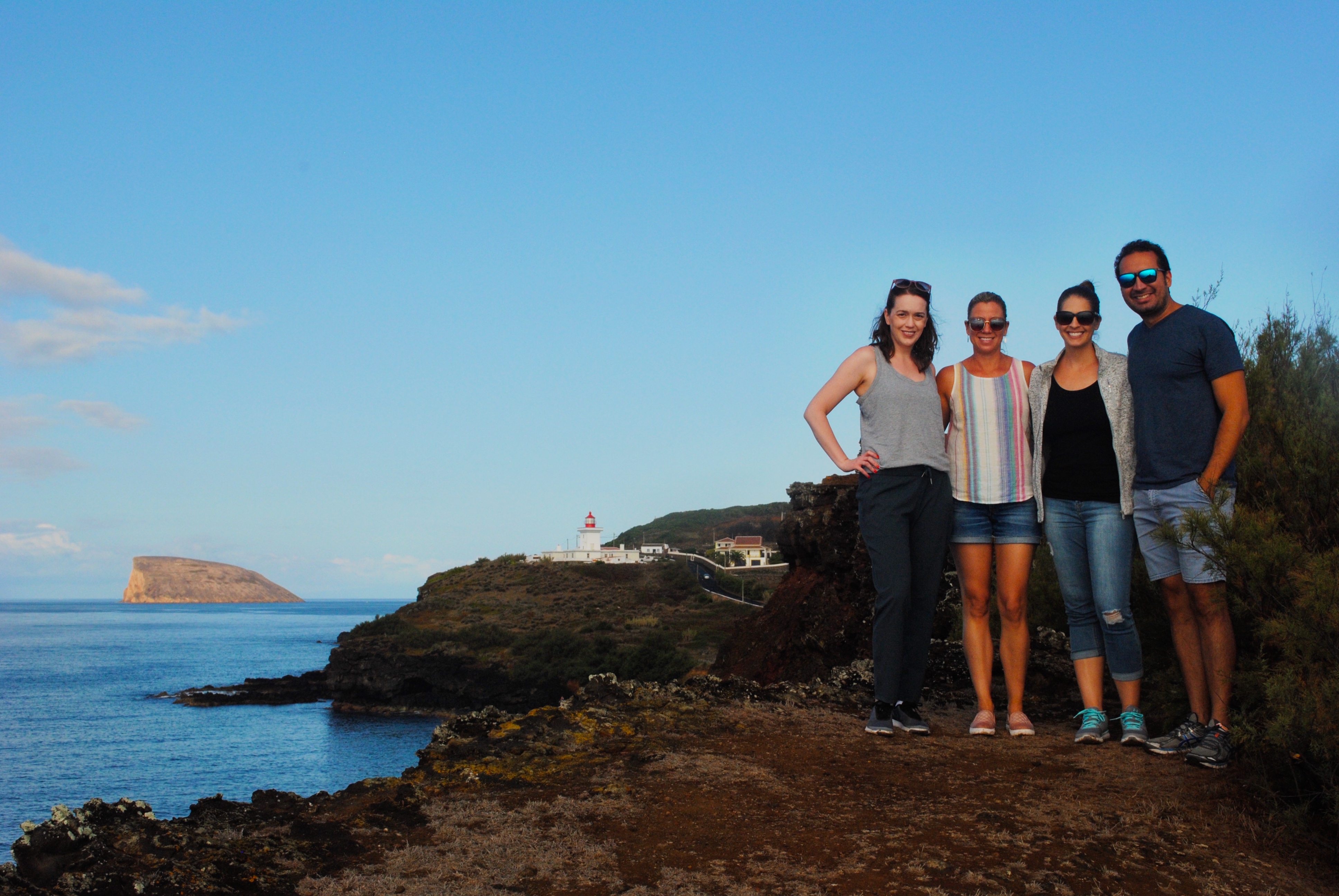 Ponta das Contendas Lighthouse view on Terceira Island