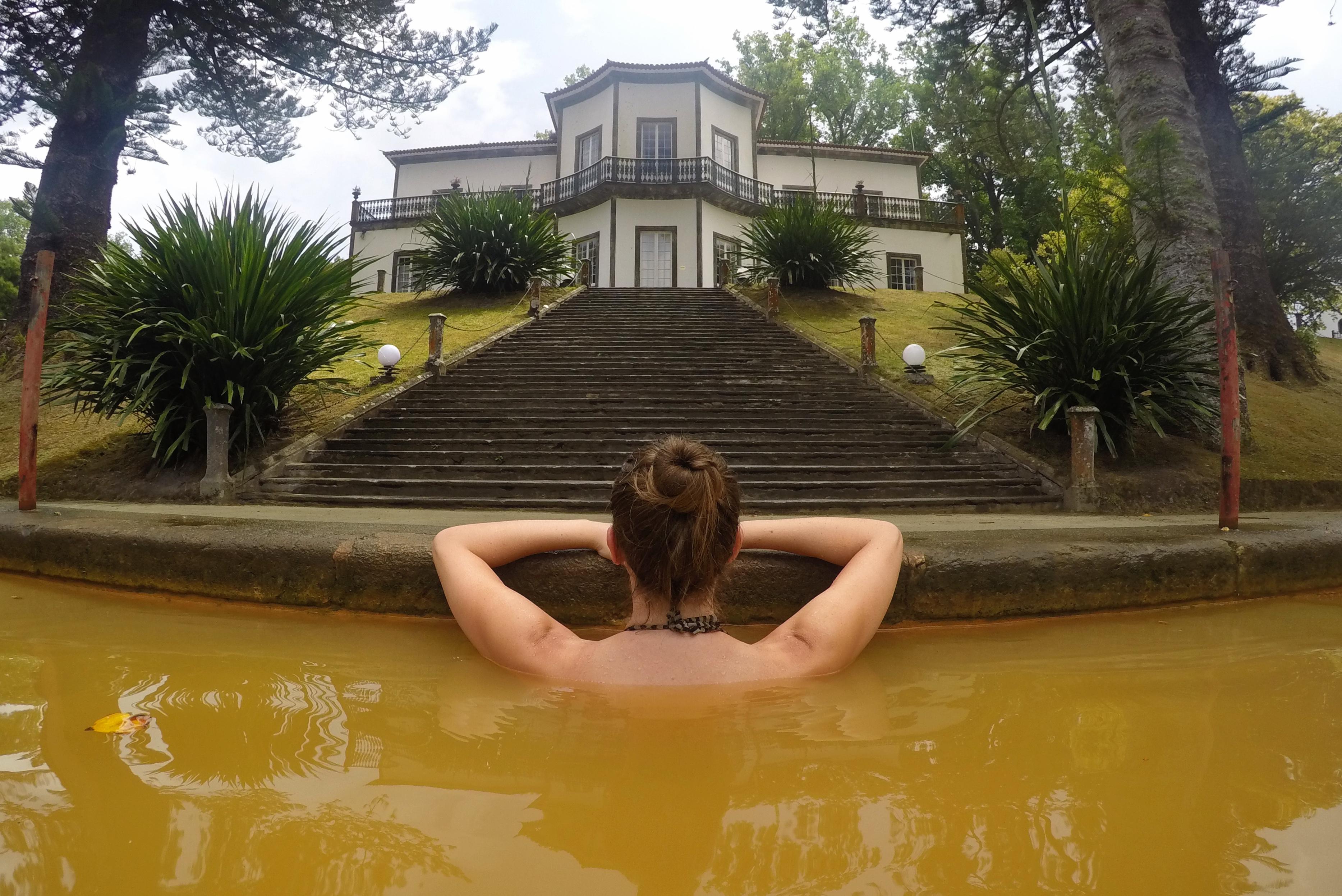 Hot springs at Terra Nostra Hotel in Furnas, Azores