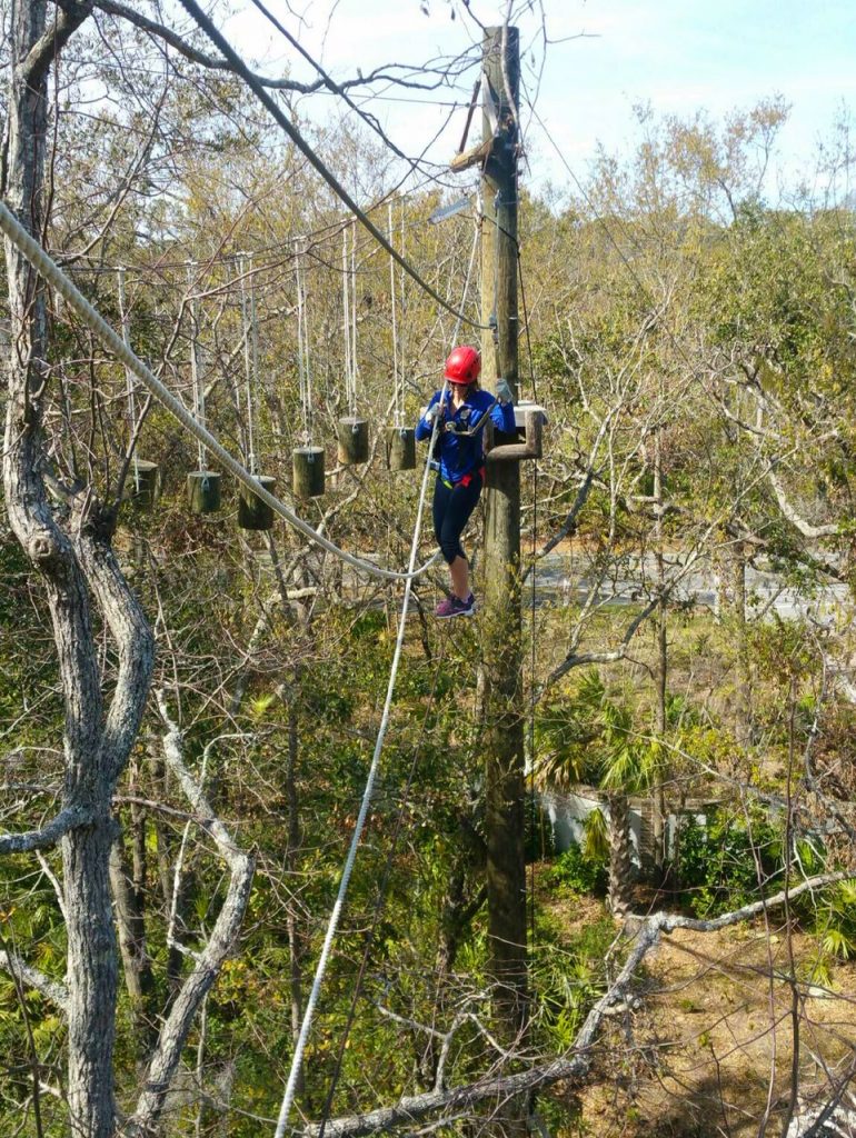 Aerial ropes course in Hilton Head