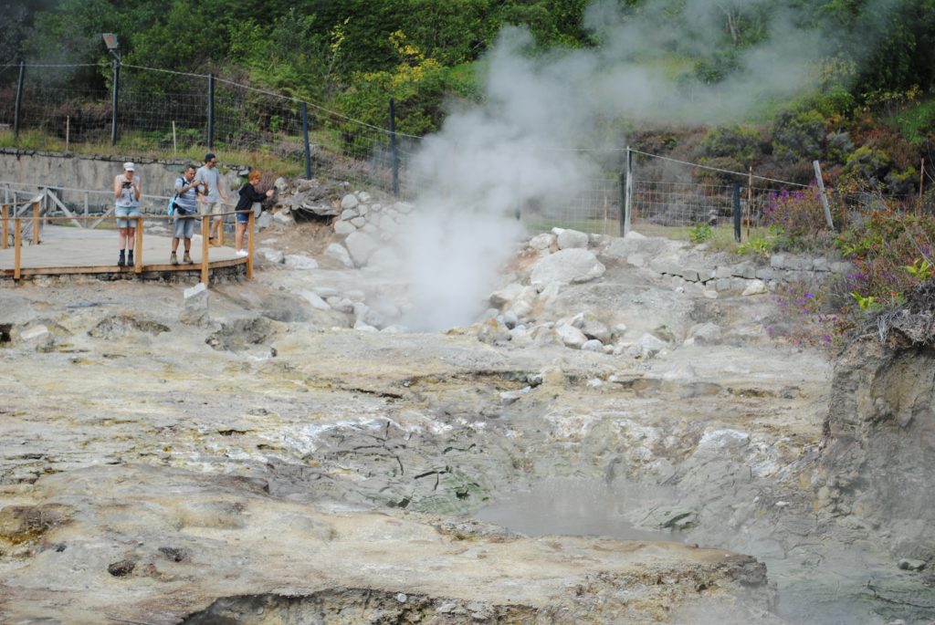 Geyser in Furnas on Sao Miguel Island, Azores