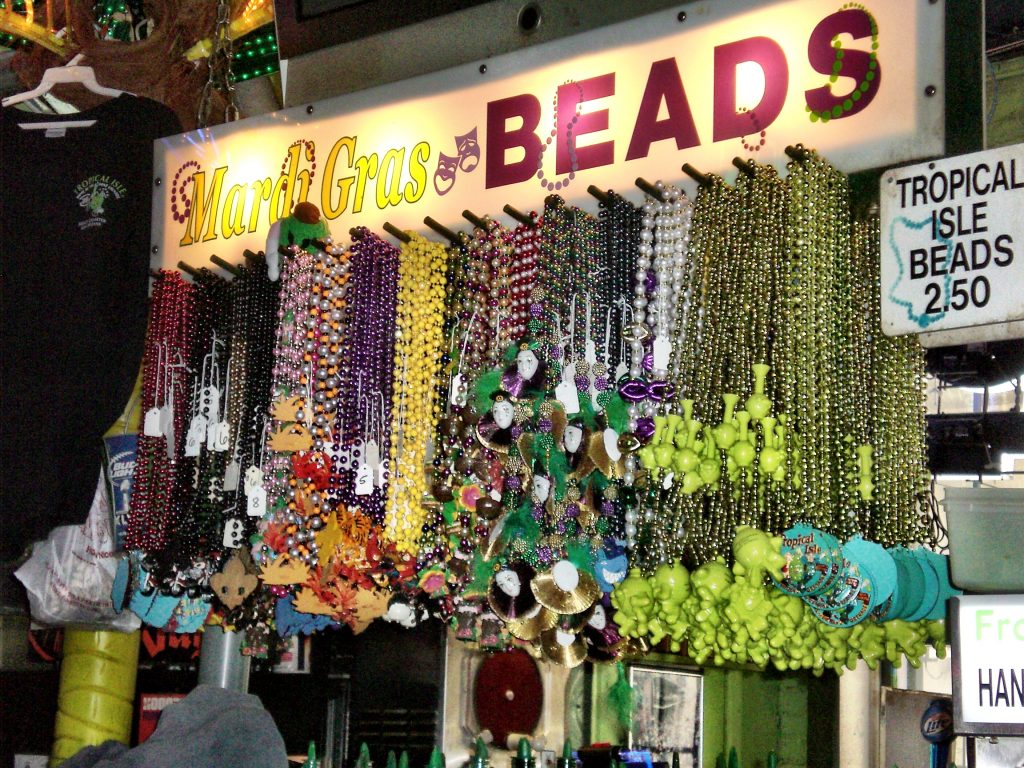 Mardi Gras beads in New Orleans