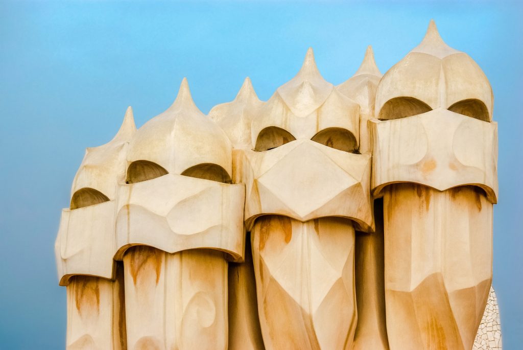 Casa Mila, a Gaudi designed building in Barcelona