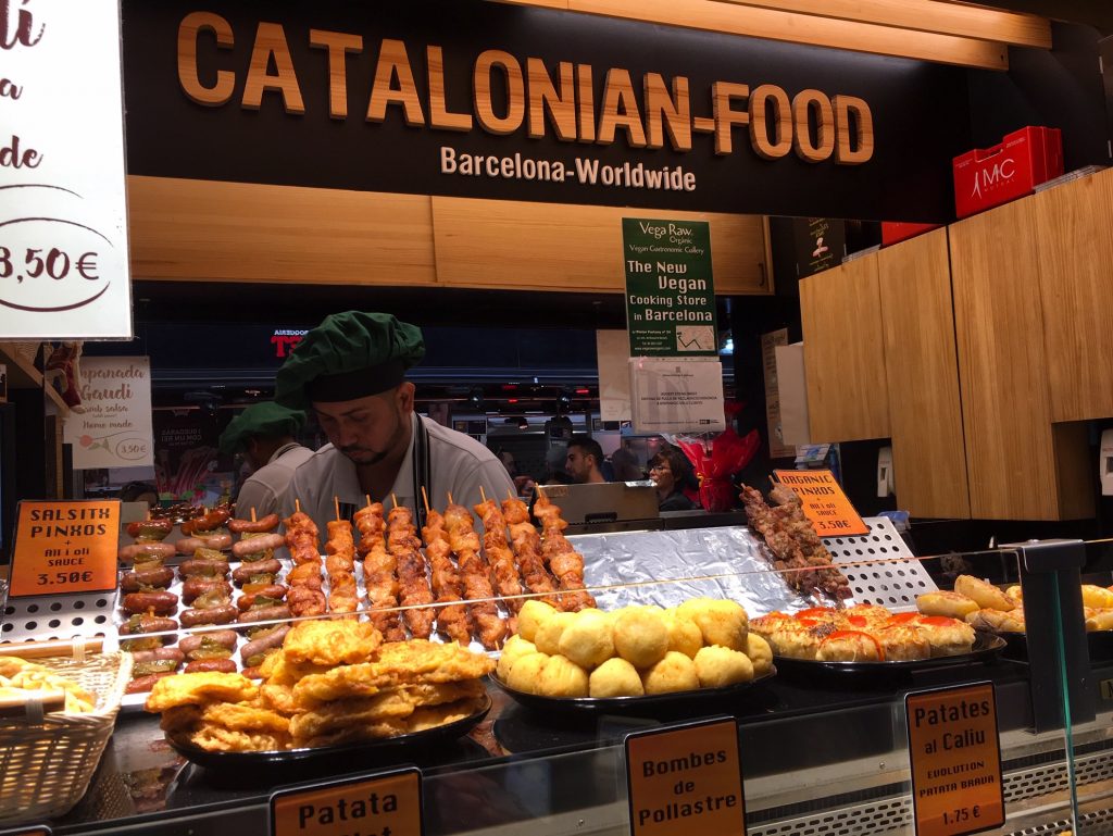 Catalonian food at La Boqueria Market