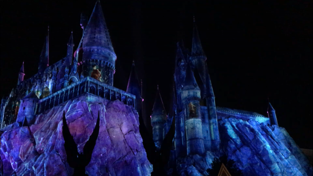 Nighttime Lights at Hogwarts Castle