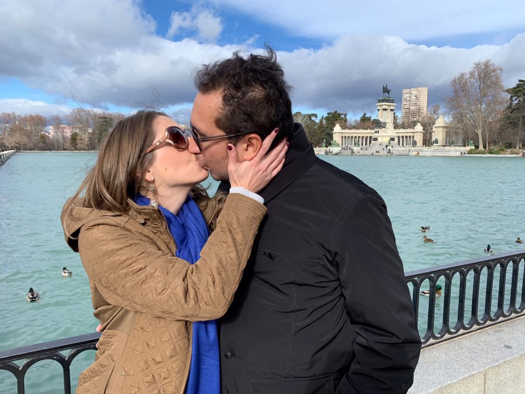 Romance in Madrid's Retiro Park