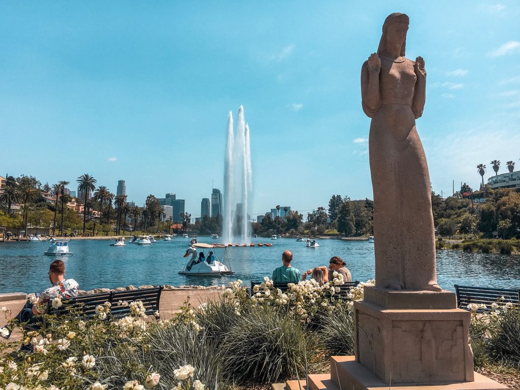 Echo Park Lake in Los Angeles