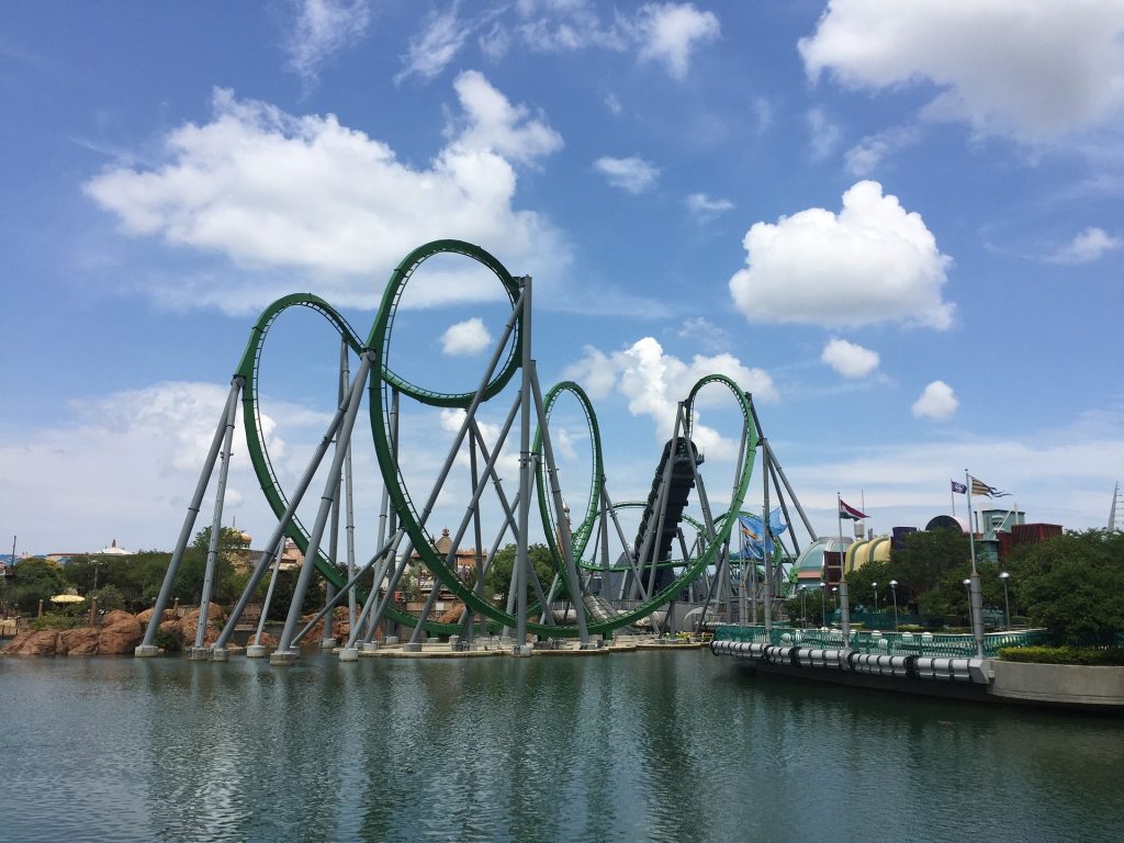 Hulk rollercoaster at Islands of Adventure, Orlando
