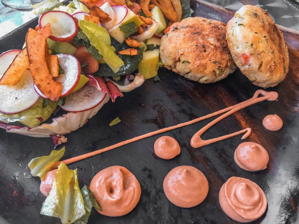 Lionfish cakes at VIVO in Grand Cayman