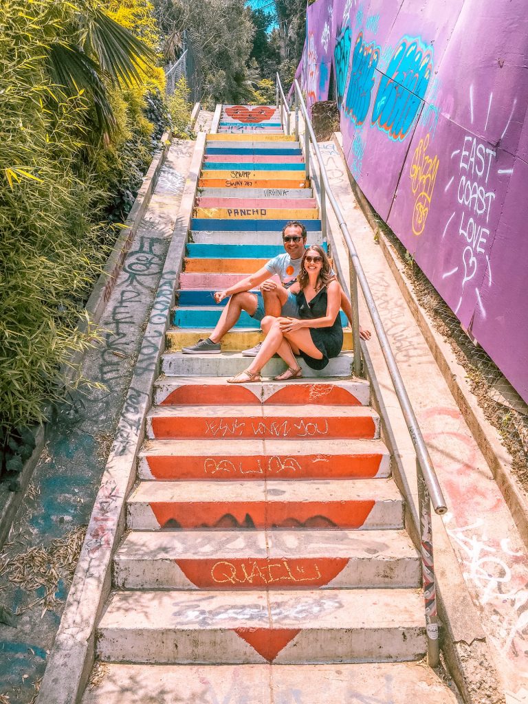 Painted stairs in Silver Lake, Los Angeles