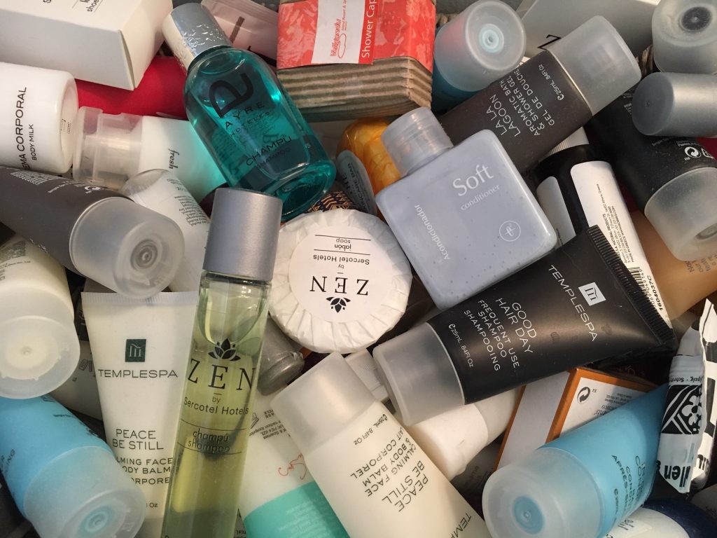 Tips for traveling green: avoid the toiletries in hotels