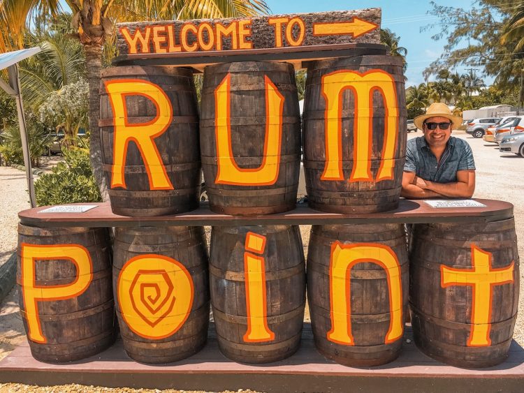 Welcome to Rum Point sign in Grand Cayman