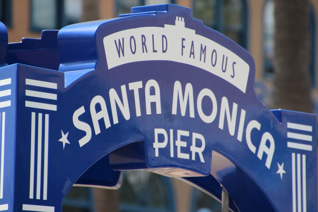 Sign at the Santa Monica Pier