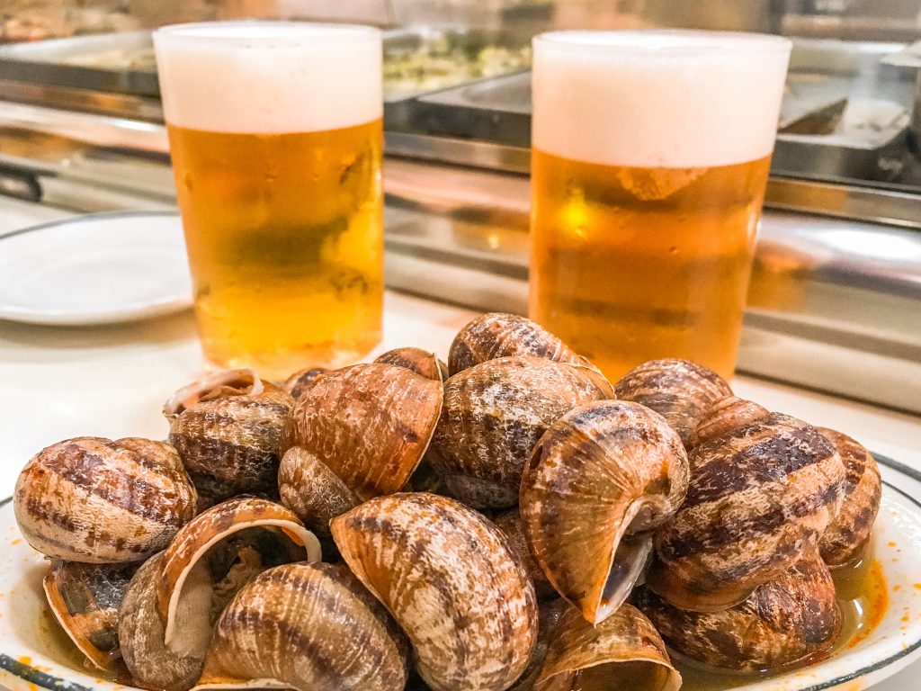 Try snails in Madrid at Los Caracoles