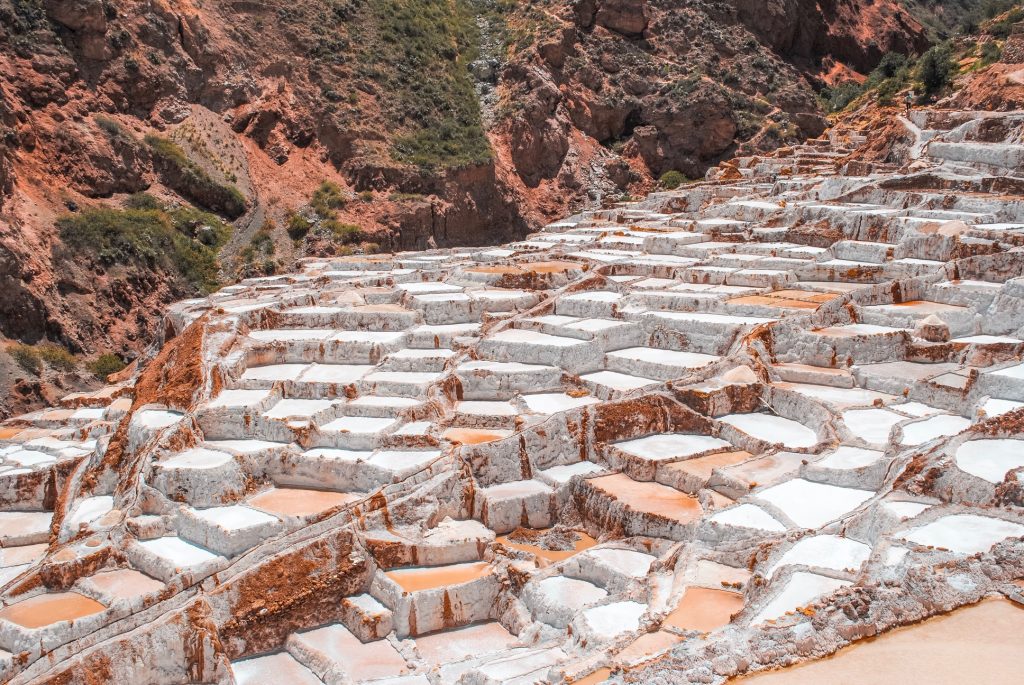 View of Peru's Maras Salt Mines