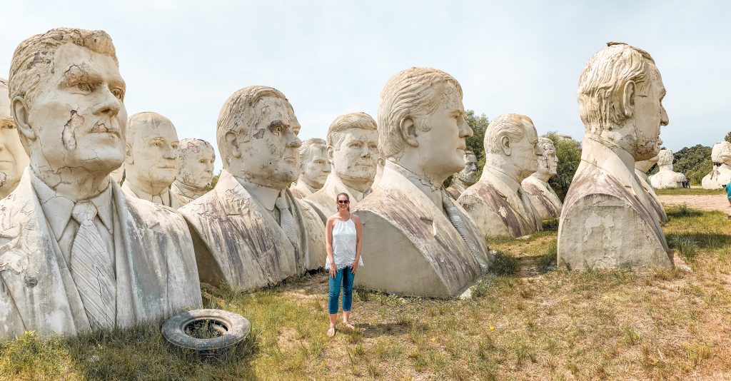 Presidents Head statues in Croaker, Virginia