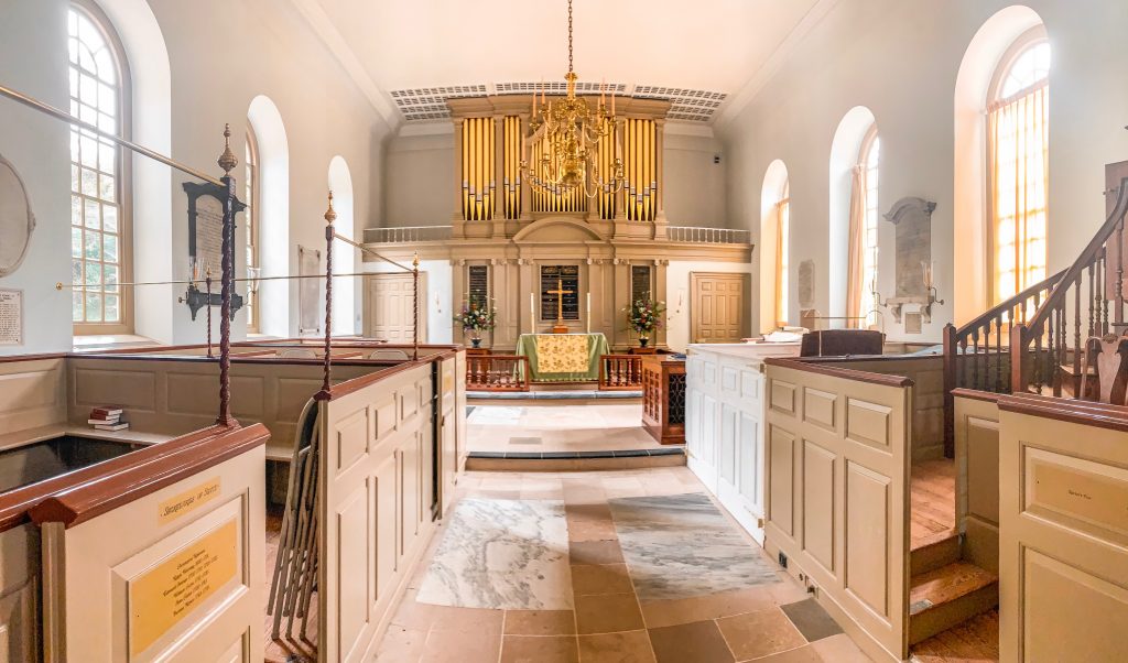 Bruton Parish Church in Colonial Williamsburg