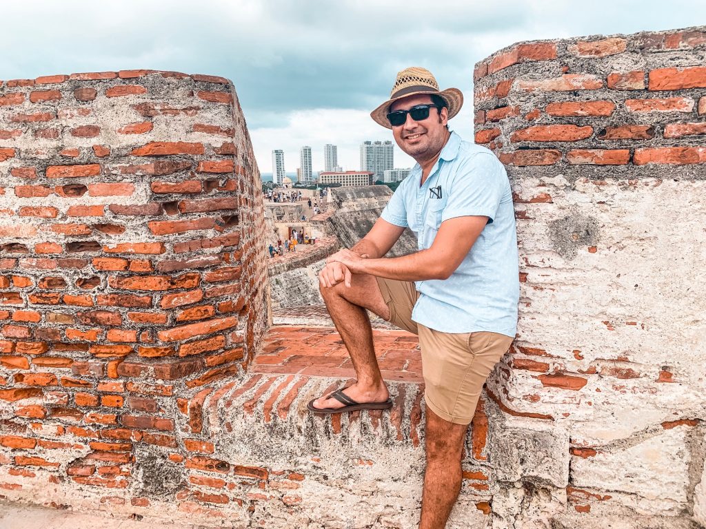 Atop the San Felipe de Barajas in Cartagena