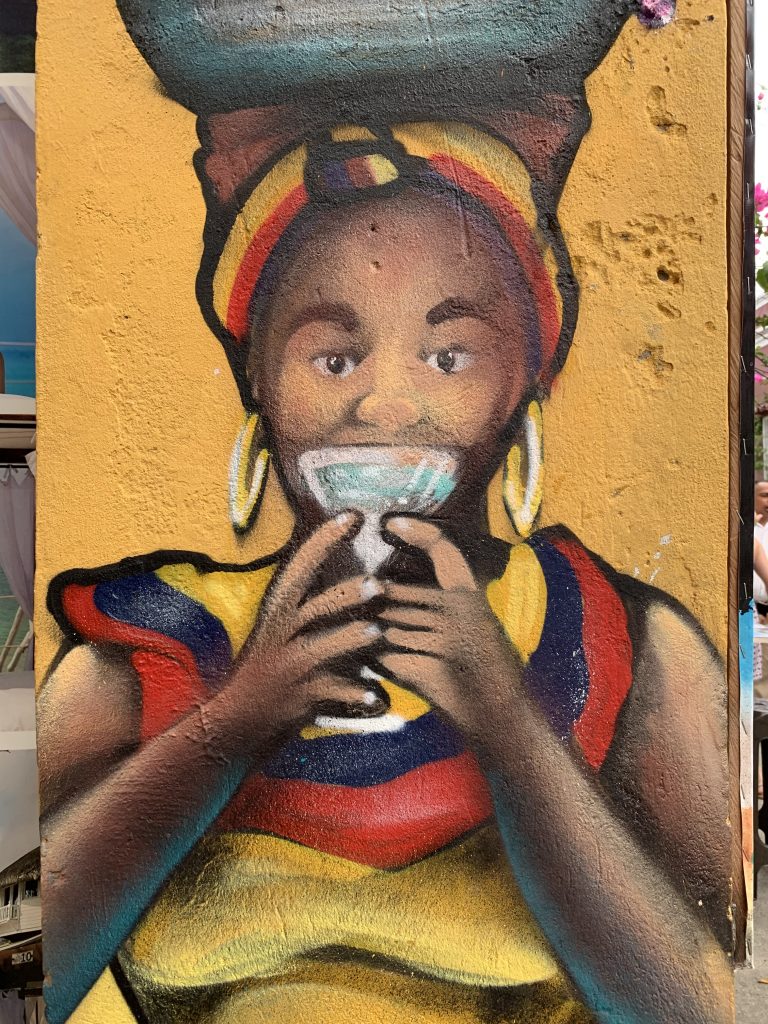 Palanqueras mural in Getsemani, Cartagena