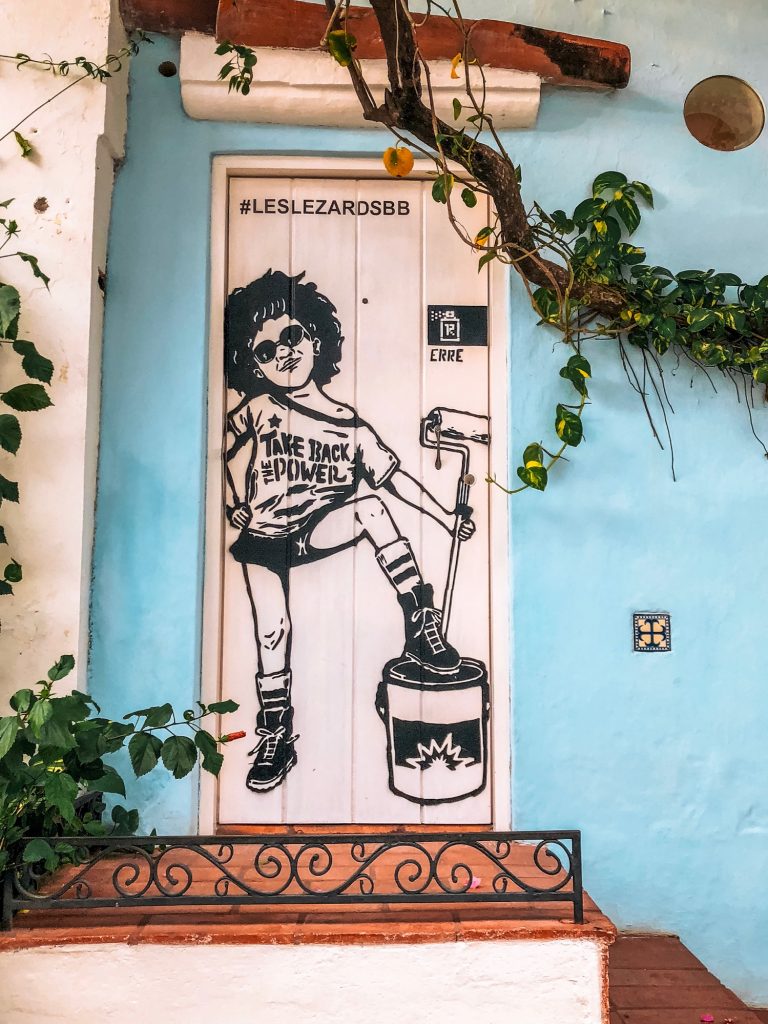 Street art in Getsemani in Cartagena, Colombia