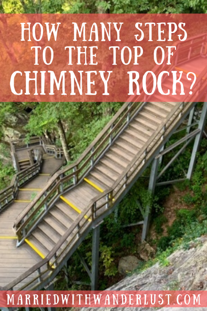 How many steps to the top of Chimney Rock?