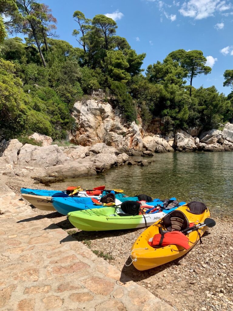 Kayaks on Lokrum Island, Dubrovnik