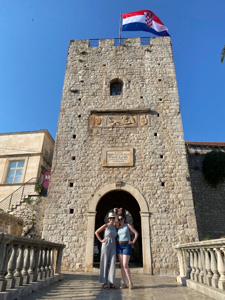 Staircase to Revelin Tower in Korčula, Croatia