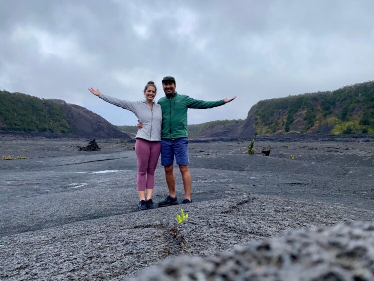 WC + Kristy in Hawaii Volcanoes National Park