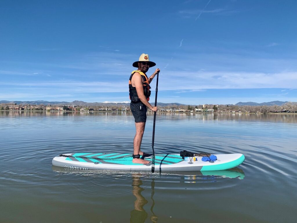 Paddleboarding at Sloans Lake, Denver