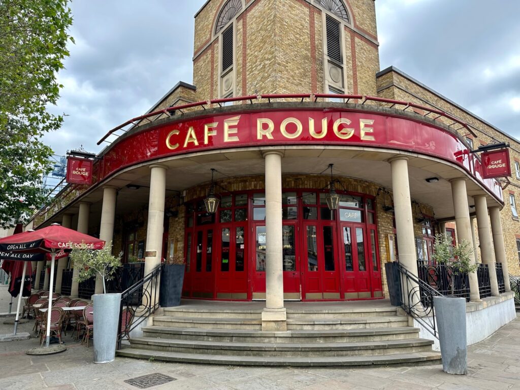Exterior image of Cafe Rouge in Greenwich, London