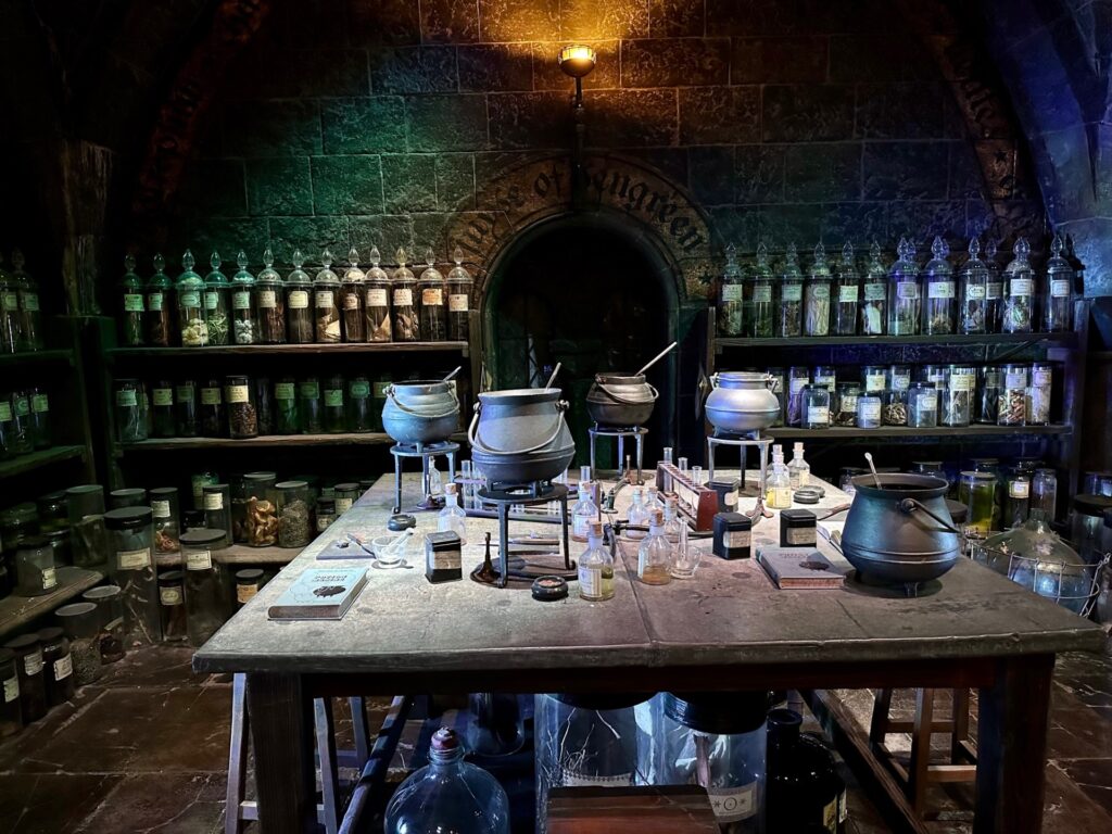 Snape's potion classroom at Harry Potter Studio Tour