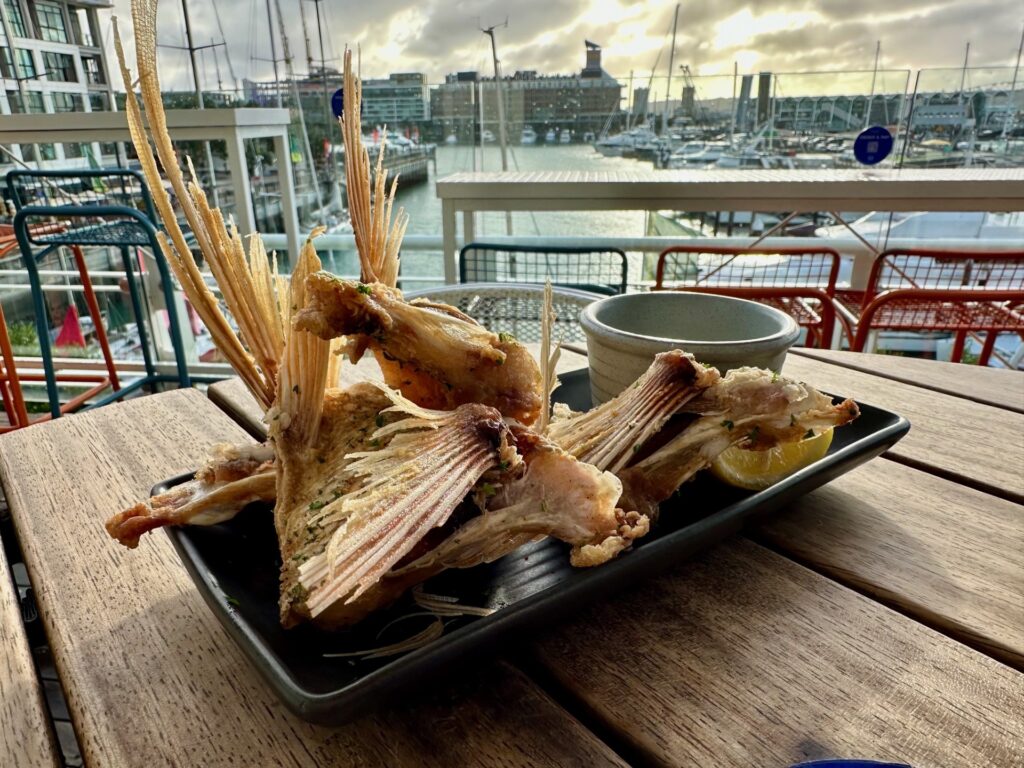 Snapper "wings" at Dr Rudi's Brewing, Auckland, New Zealand